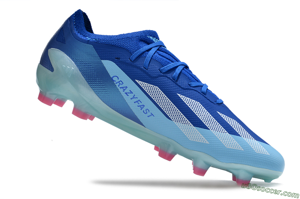 Adidas X Speedportal.1 FG Firm Ground Soccer Cleats - Blue/White/Pink 4