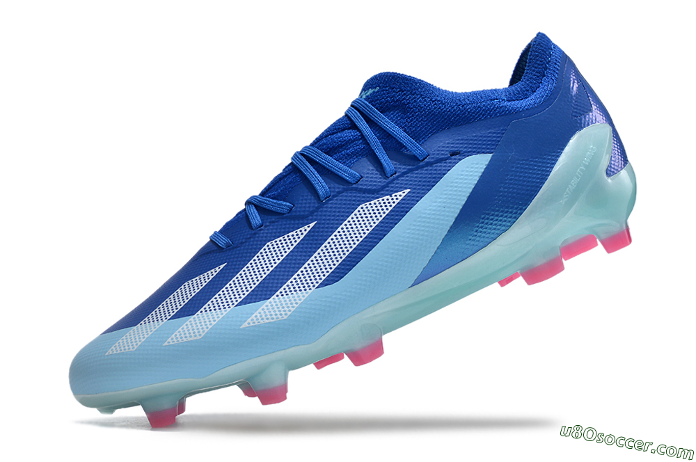 Adidas X Speedportal.1 FG Firm Ground Soccer Cleats - Blue/White/Pink 5