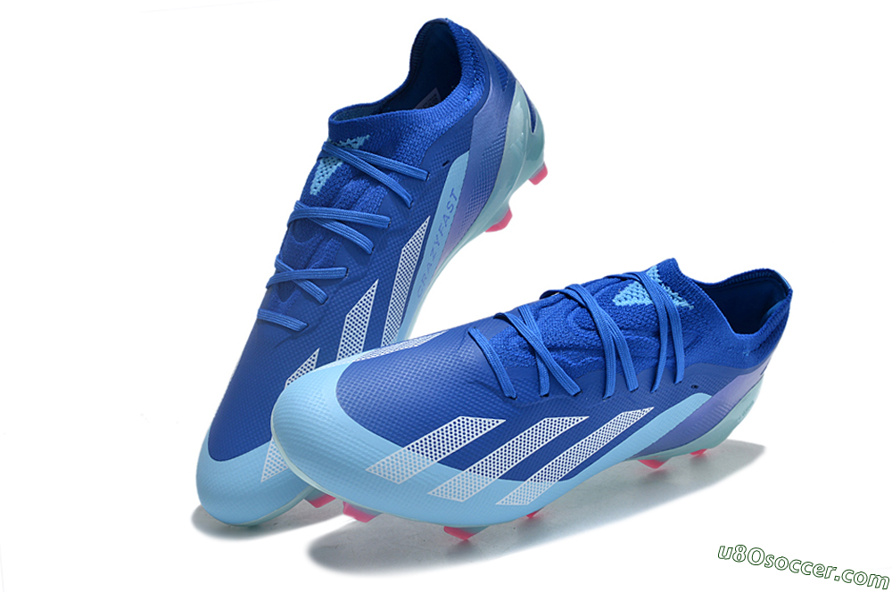 Adidas X Speedportal.1 FG Firm Ground Soccer Cleats - Blue/White/Pink 3