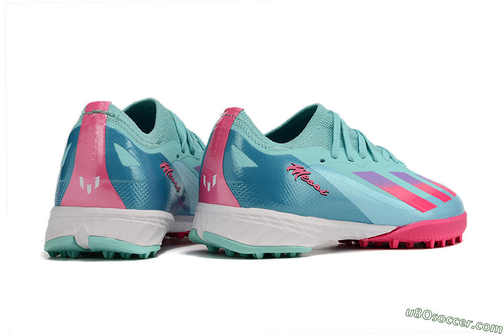 Adidas X Speedportal.1 TF Artificial Turf Soccer Shoes - Jade/Pink/Purple 7