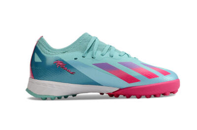 Adidas X Speedportal.1 TF Artificial Turf Soccer Shoes - Jade/Pink/Purple
