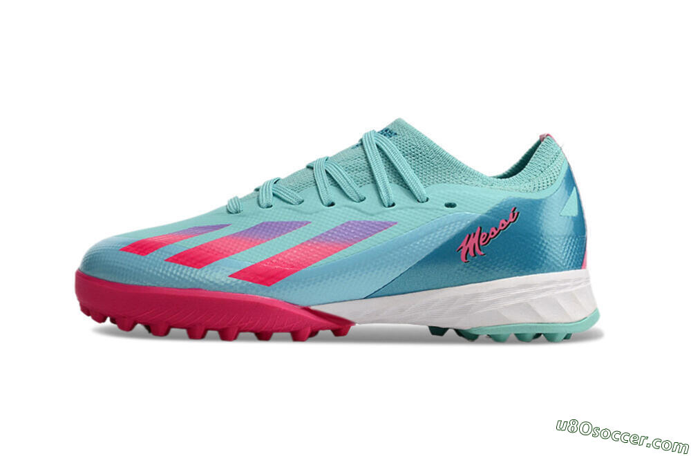 Adidas X Speedportal.1 TF Artificial Turf Soccer Shoes - Jade/Pink/Purple 2