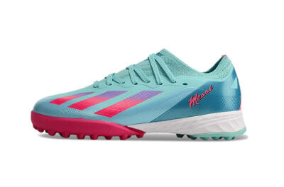 Adidas X Speedportal.1 TF Artificial Turf Soccer Shoes - Jade/Pink/Purple