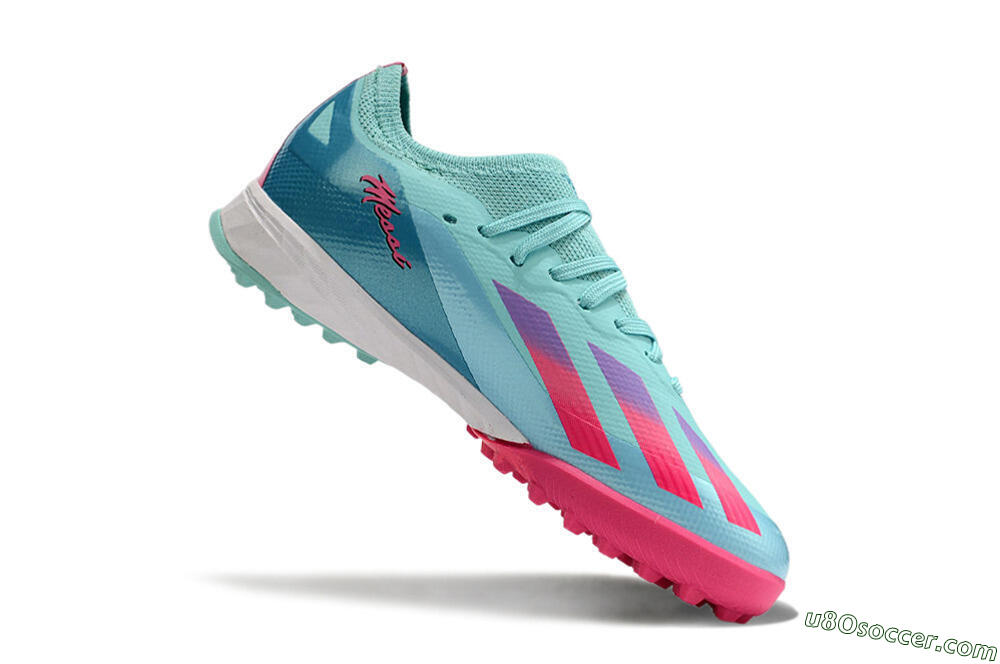 Adidas X Speedportal.1 TF Artificial Turf Soccer Shoes - Jade/Pink/Purple 4
