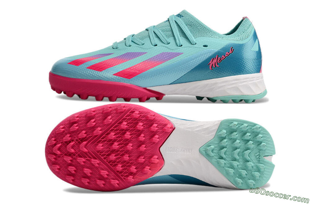 Adidas X Speedportal.1 TF Artificial Turf Soccer Shoes - Jade/Pink/Purple 0