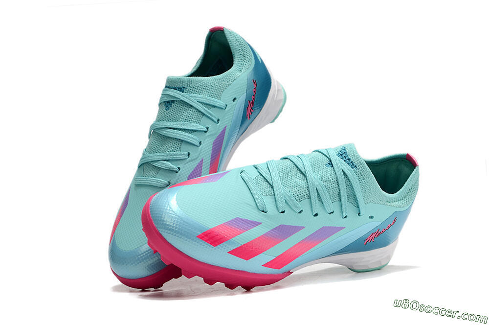 Adidas X Speedportal.1 TF Artificial Turf Soccer Shoes - Jade/Pink/Purple 3