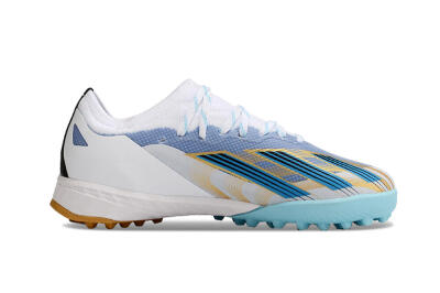 Adidas X Speedportal.1 TF Artificial Turf Soccer Shoes - White/Gold/Blue