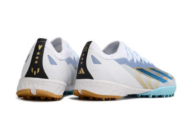 Adidas X Speedportal.1 TF Artificial Turf Soccer Shoes - White/Gold/Blue
