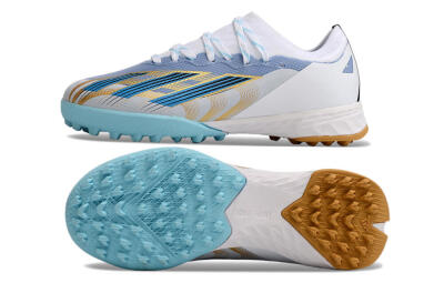 Adidas X Speedportal.1 TF Artificial Turf Soccer Shoes - White/Gold/Blue