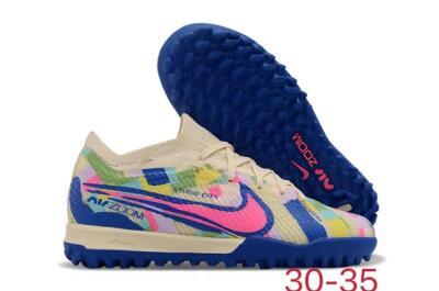 Nike Air Zoom Mercurial Vapor 15 Elite TF Artificial Turf Soccer Shoes - Beige/Pink/Blue