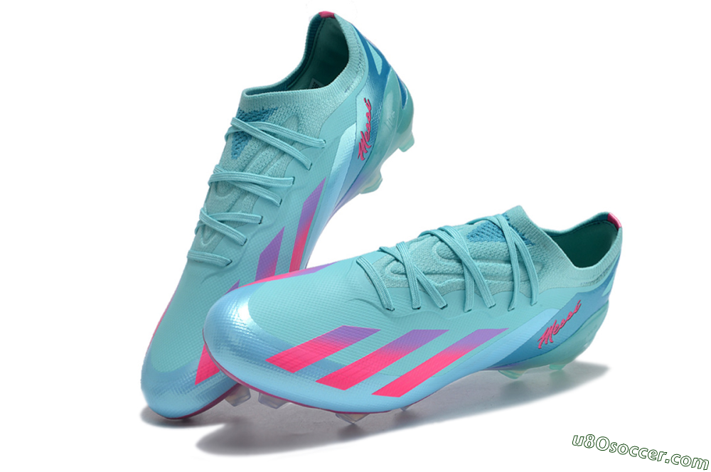 Adidas X Speedportal.1 FG Firm Ground Soccer Cleats - Jade/Pink/Purple 3