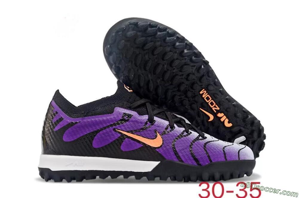 Nike Air Zoom Mercurial Vapor 15 Elite TF Artificial Turf Soccer Shoes - Purple/Black/Orange 1