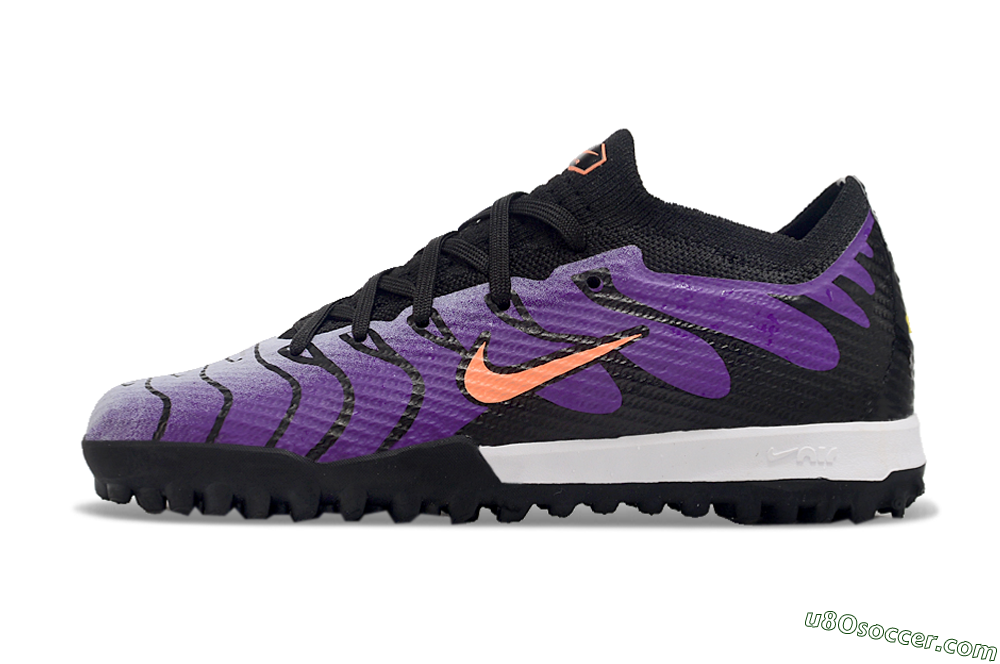 Nike Air Zoom Mercurial Vapor 15 Elite TF Artificial Turf Soccer Shoes - Purple/Black/Orange 2