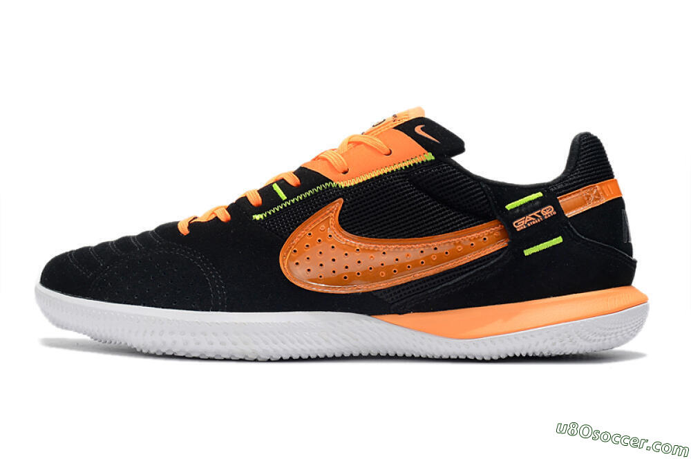 Nike Street Gato IC Indoor & Futsal Soccer Shoes - Black/Orange/White 2