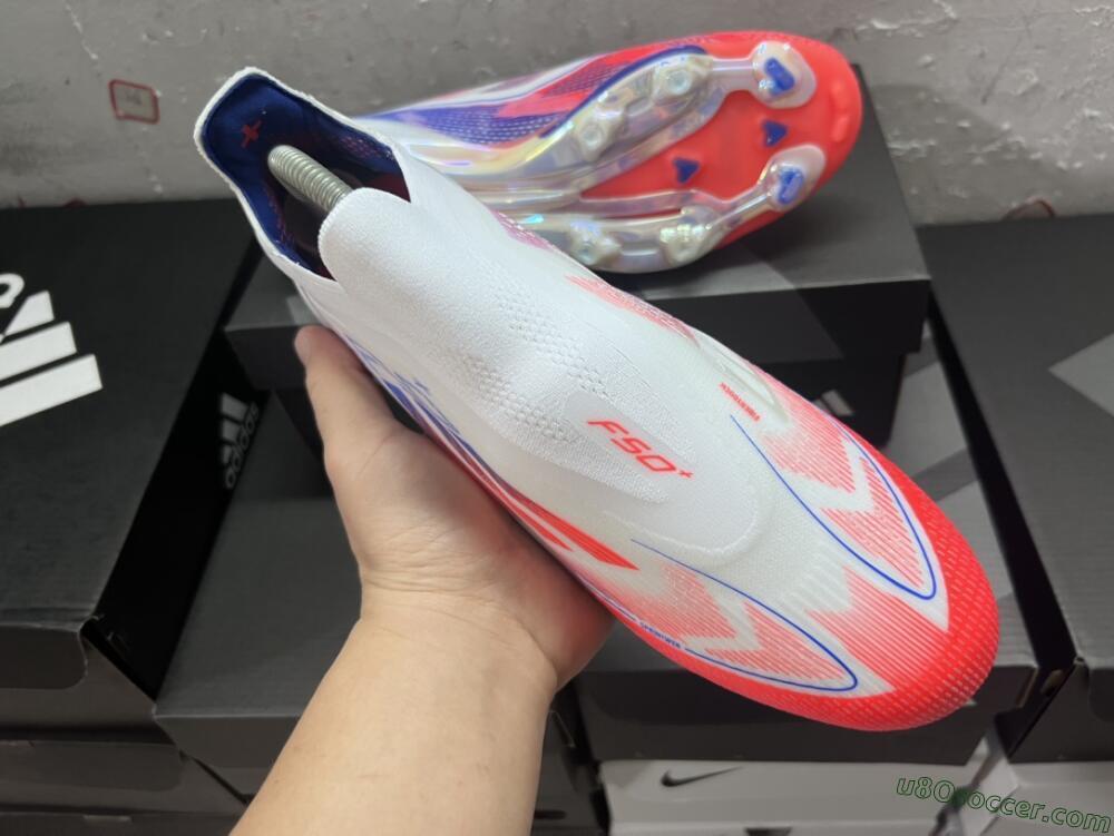 Adidas F50 Adizero FG Firm Ground Soccer Cleats - Red/White/Blue