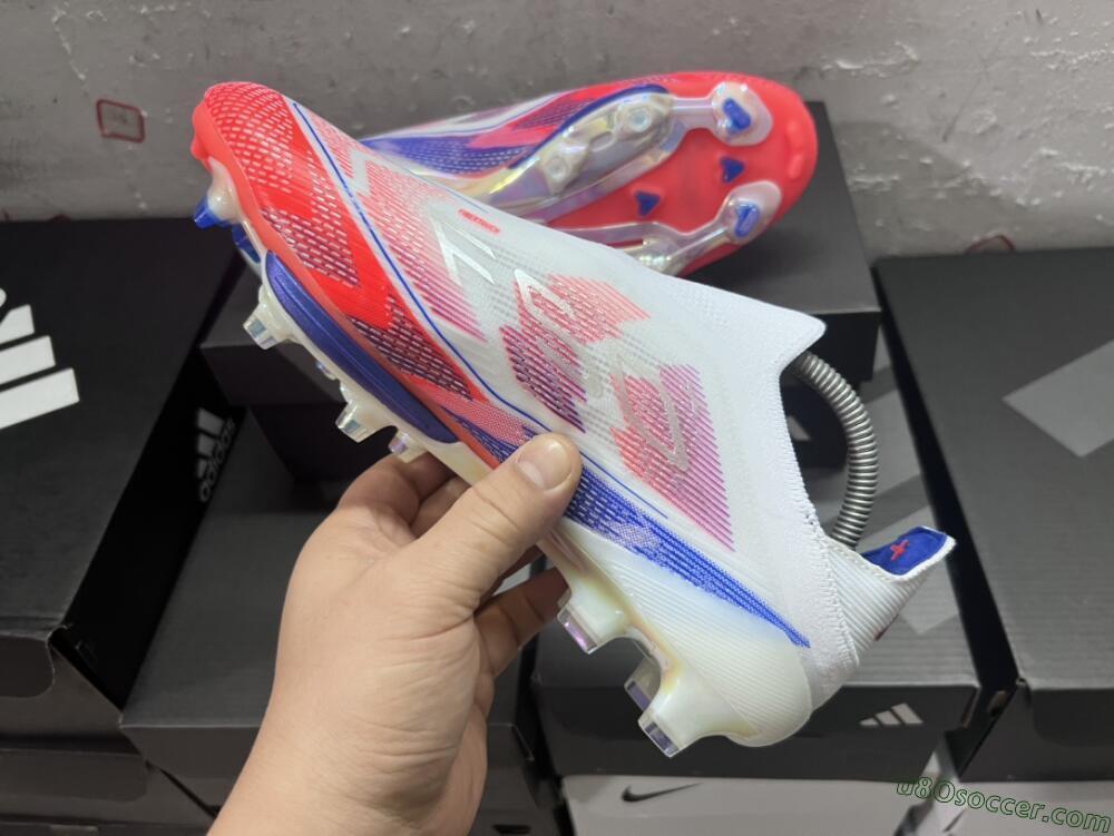 Adidas F50 Adizero FG Firm Ground Soccer Cleats - Red/White/Blue
