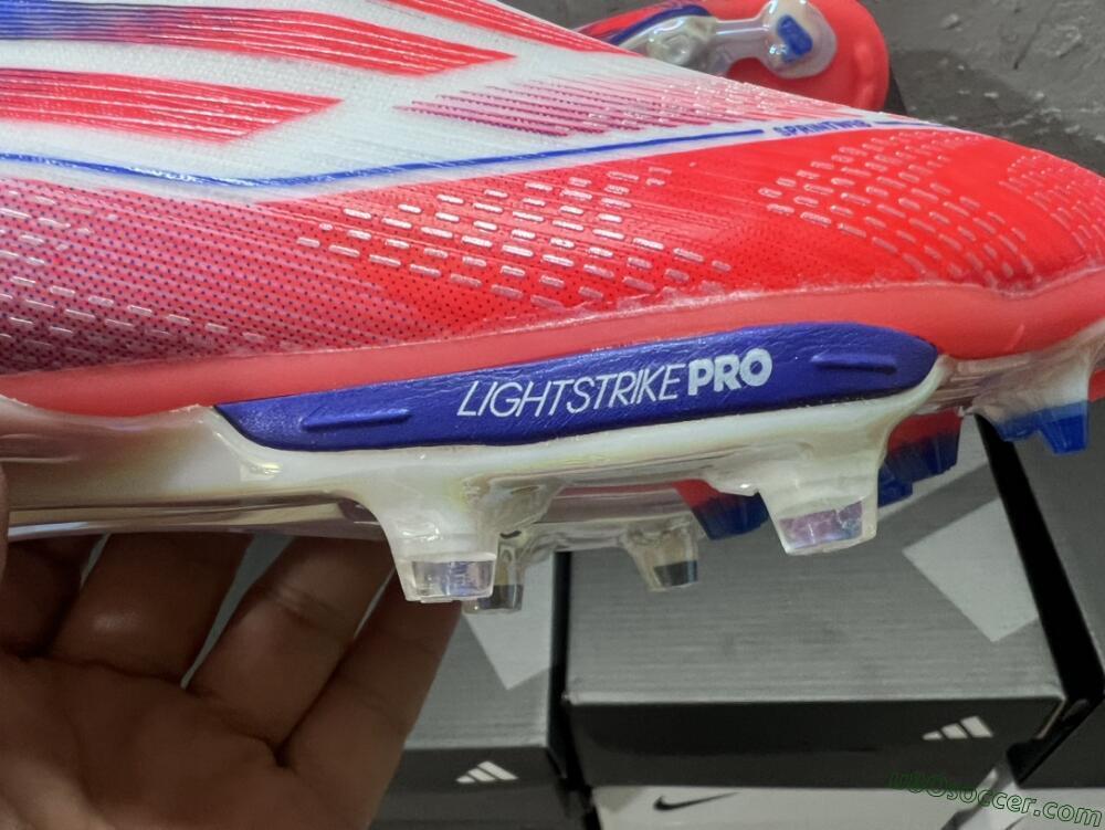 Adidas F50 Adizero FG Firm Ground Soccer Cleats - Red/White/Blue