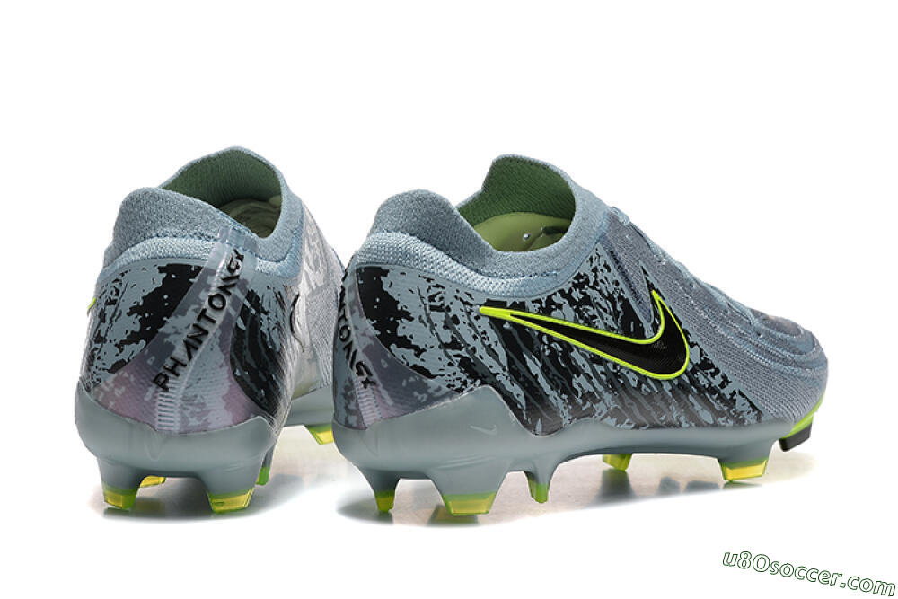 Nike Phantom Luna Elite FG Firm Ground Soccer Cleats - Grey/Yellow/Black 9