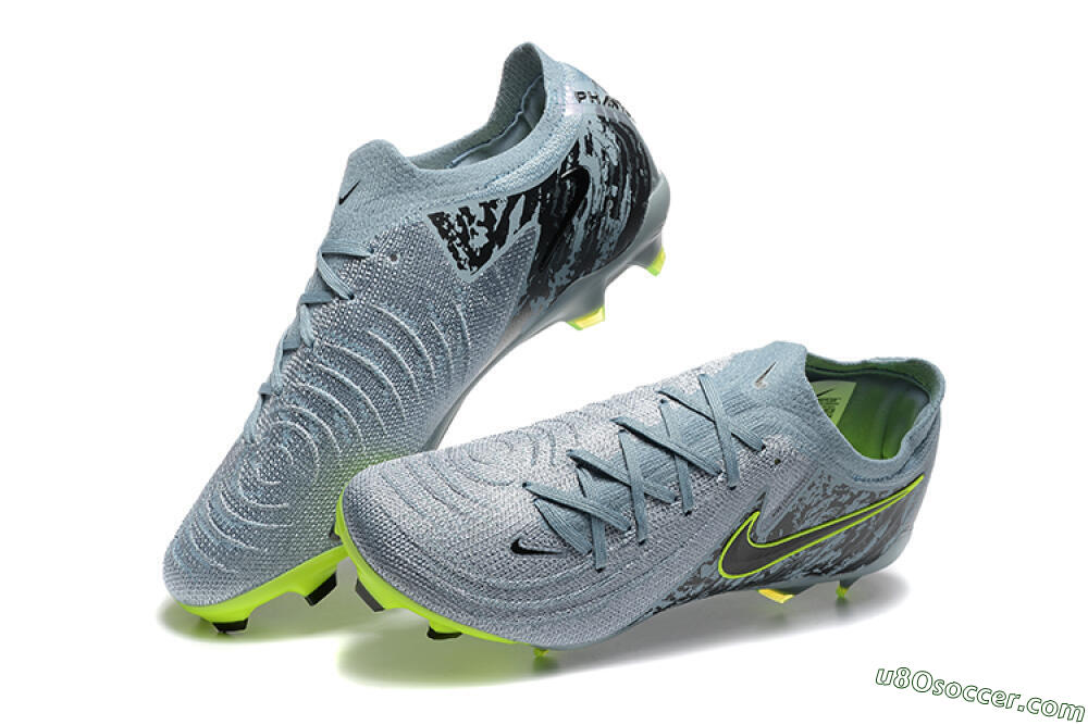 Nike Phantom Luna Elite FG Firm Ground Soccer Cleats - Grey/Yellow/Black 5
