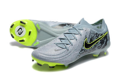Nike Phantom Luna Elite FG Firm Ground Soccer Cleats - Grey/Yellow/Black