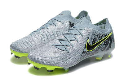Nike Phantom Luna Elite FG Firm Ground Soccer Cleats - Grey/Yellow/Black