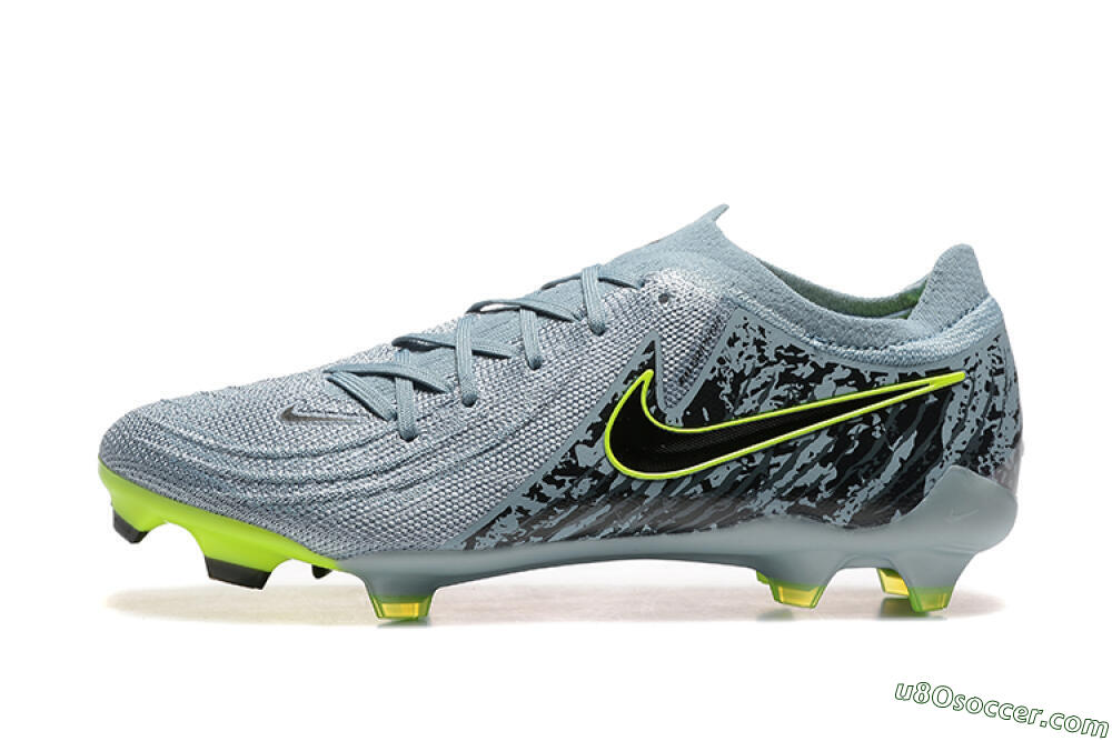 Nike Phantom Luna Elite FG Firm Ground Soccer Cleats - Grey/Yellow/Black 2