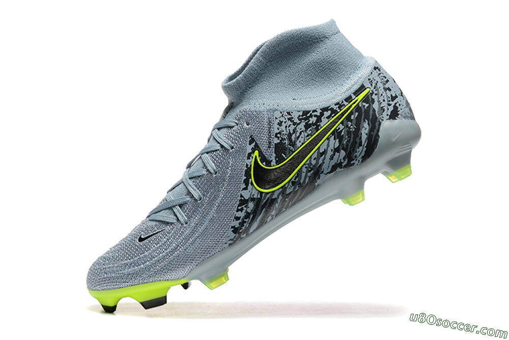 Nike Phantom Luna Elite FG Firm Ground Soccer Cleats - Grey/Yellow/Black 8