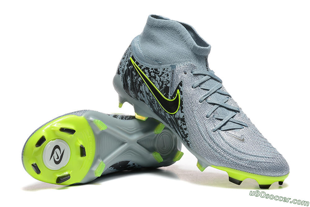 Nike Phantom Luna Elite FG Firm Ground Soccer Cleats - Grey/Yellow/Black 4
