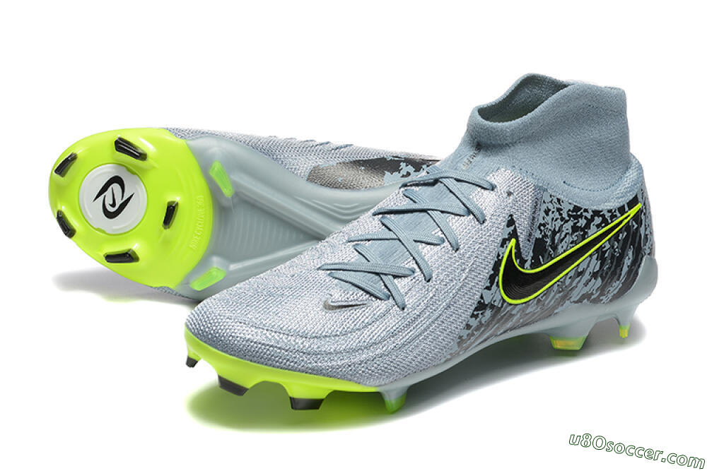 Nike Phantom Luna Elite FG Firm Ground Soccer Cleats - Grey/Yellow/Black 3