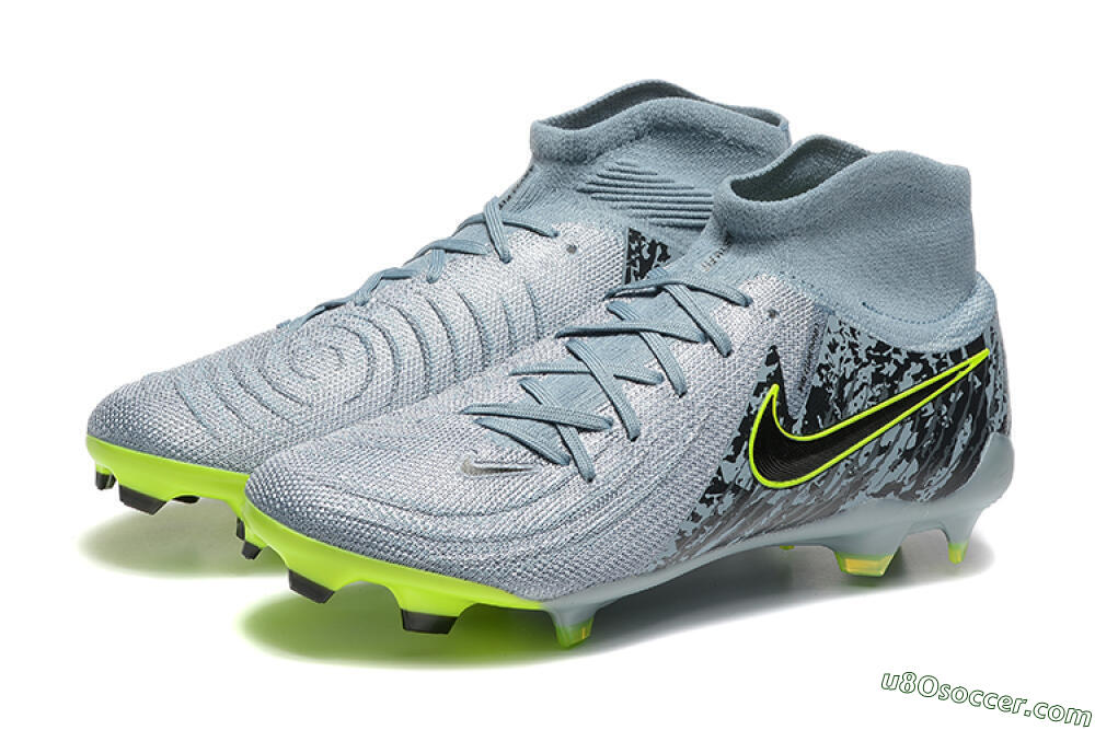 Nike Phantom Luna Elite FG Firm Ground Soccer Cleats - Grey/Yellow/Black 5