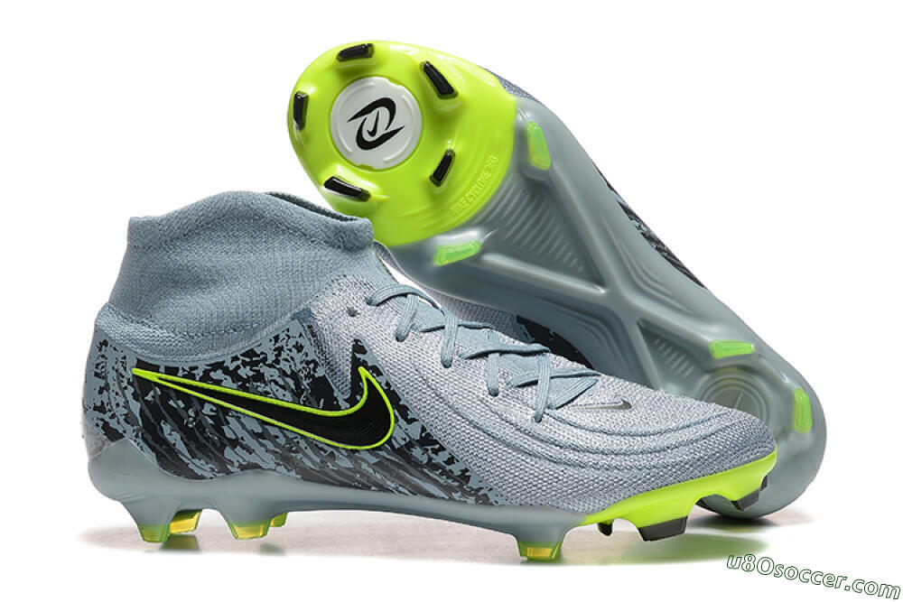 Nike Phantom Luna Elite FG Firm Ground Soccer Cleats - Grey/Yellow/Black 1