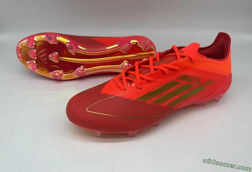 Adidas F50 Elite FG Firm Ground Soccer Cleats - Red/Gold