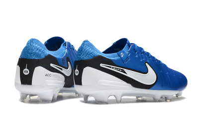 Nike Tiempo Legend 10 Elite FG Firm Ground Soccer Cleats - Blue/White/Black