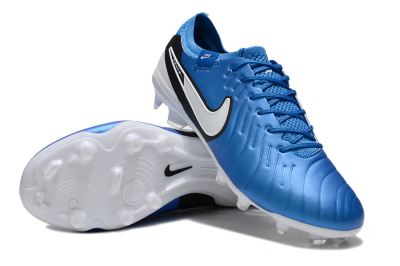 Nike Tiempo Legend 10 Elite FG Firm Ground Soccer Cleats - Blue/White/Black