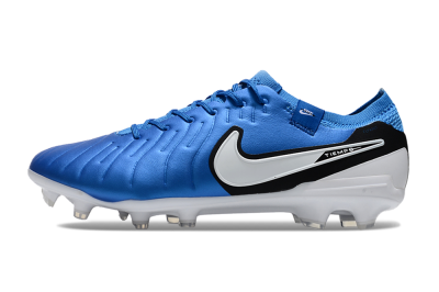 Nike Tiempo Legend 10 Elite FG Firm Ground Soccer Cleats - Blue/White/Black