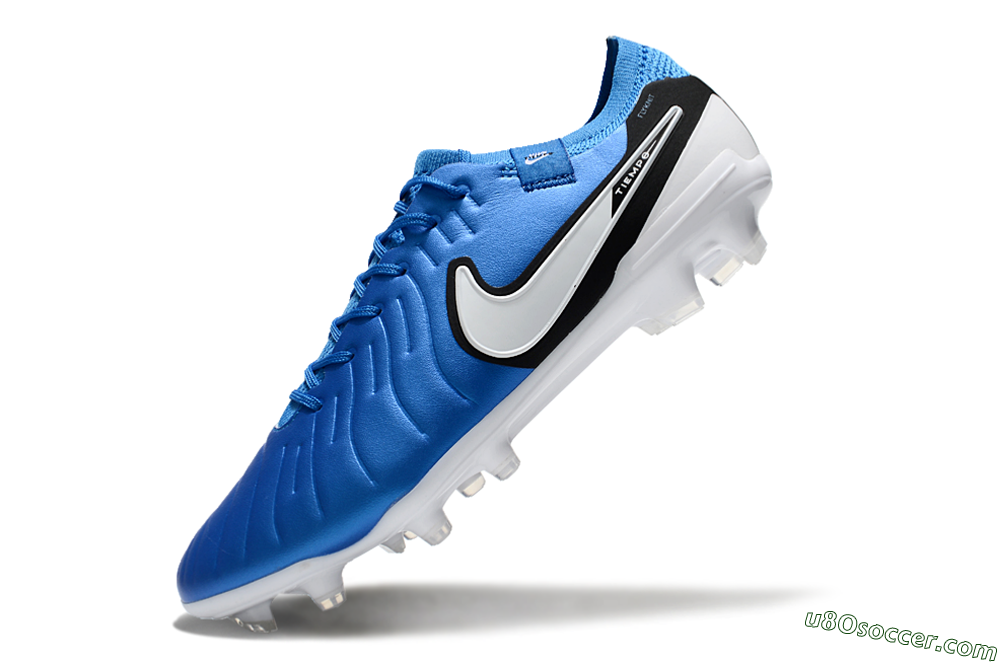 Nike Tiempo Legend 10 Elite FG Firm Ground Soccer Cleats - Blue/White/Black 5