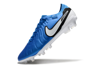 Nike Tiempo Legend 10 Elite FG Firm Ground Soccer Cleats - Blue/White/Black