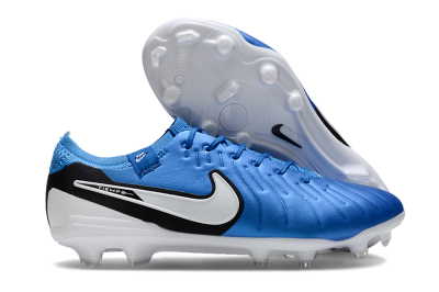 Nike Tiempo Legend 10 Elite FG Firm Ground Soccer Cleats - Blue/White/Black