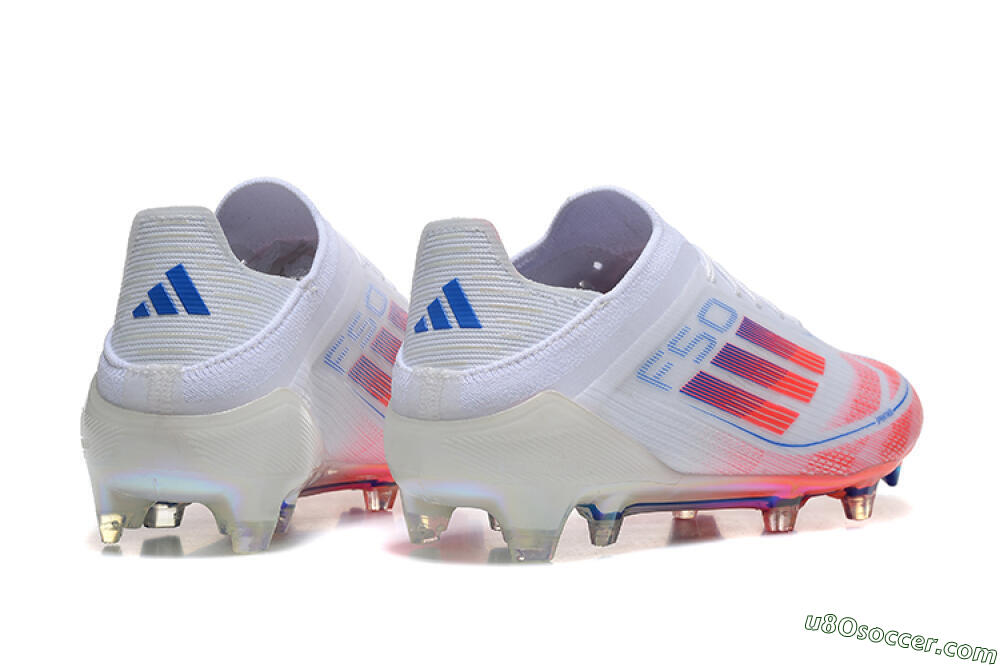 Adidas F50 Elite FG Firm Ground Soccer Cleats - White/Red/Blue 6