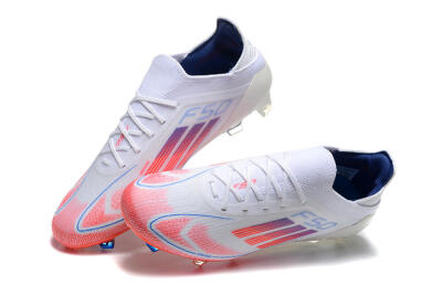 Adidas F50 Elite FG Firm Ground Soccer Cleats - White/Red/Blue