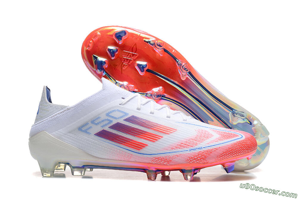 Adidas F50 Elite FG Firm Ground Soccer Cleats - White/Red/Blue 1