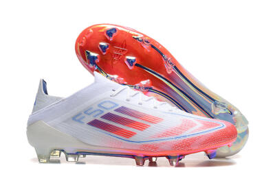 Adidas F50 Elite FG Firm Ground Soccer Cleats - White/Red/Blue