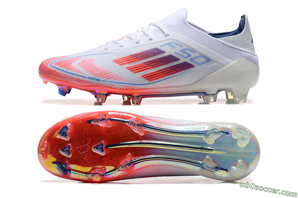 Adidas F50 Elite FG Firm Ground Soccer Cleats - White/Red/Blue 0