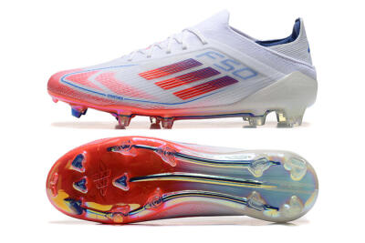 Adidas F50 Elite FG Firm Ground Soccer Cleats - White/Red/Blue