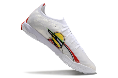Puma Ultra Ultimate TF Artificial Turf Soccer Shoes - White/Red/Yellow