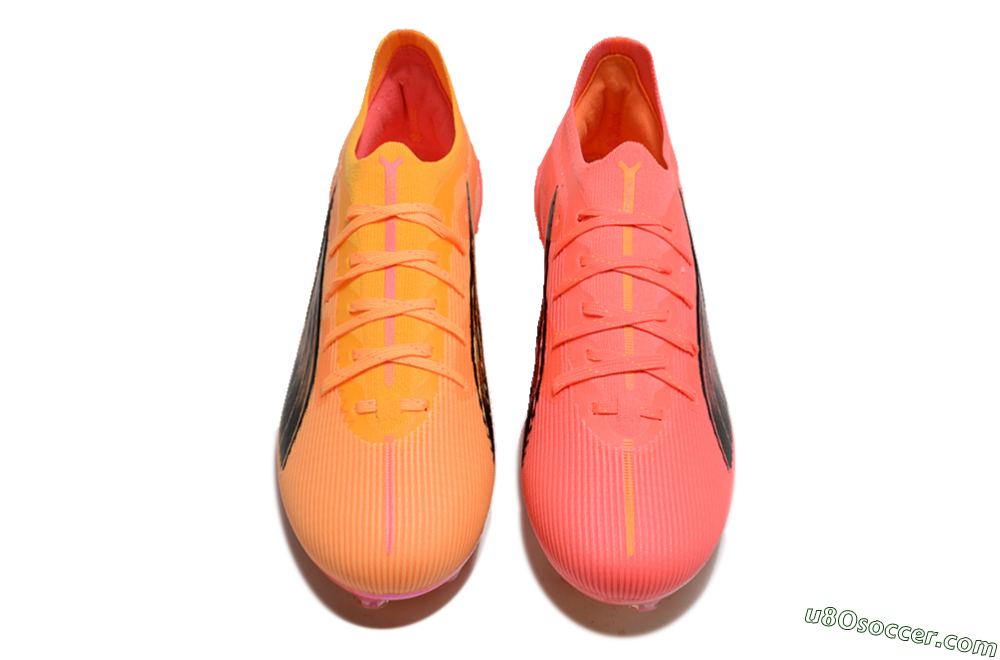 Puma Ultra Ultimate FG Firm Ground Soccer Cleats - Pink/Black/Gold 6
