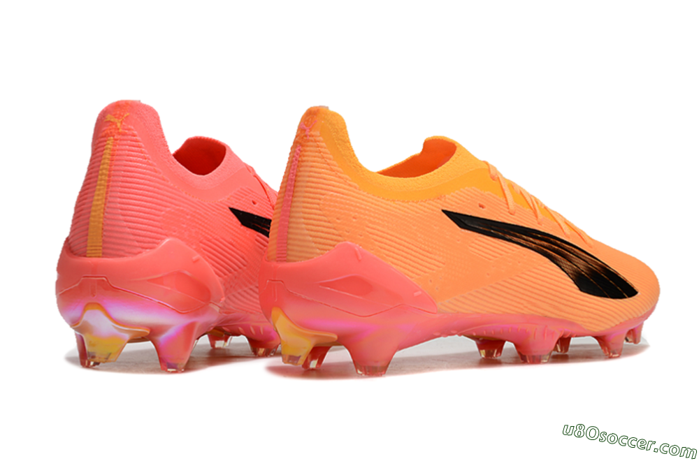Puma Ultra Ultimate FG Firm Ground Soccer Cleats - Pink/Black/Gold 7