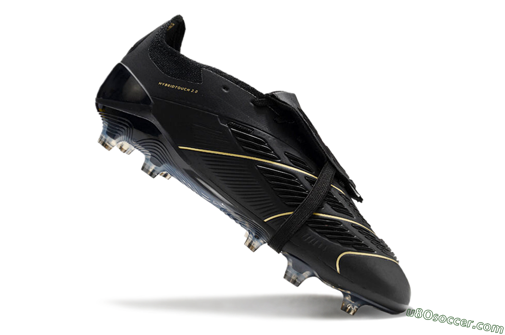 Adidas Predator Elite Foldover Tongue FG Firm Ground Soccer Cleats - Black/Gold/Blue 4