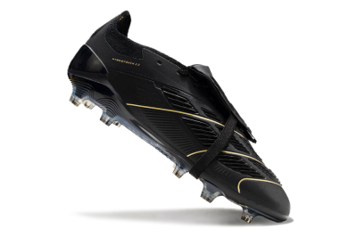 Adidas Predator Elite Foldover Tongue FG Firm Ground Soccer Cleats - Black/Gold/Blue