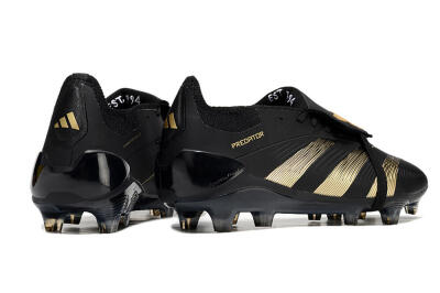 Adidas Predator Elite Foldover Tongue FG Firm Ground Soccer Cleats - Black/Gold/Blue